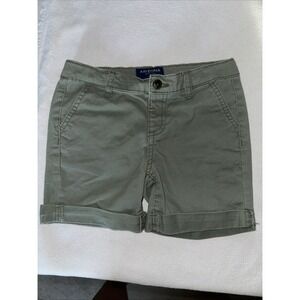 Arizona Jean Midi Cuffed Jean Shorts Size 6X Regular Green Womens #2546